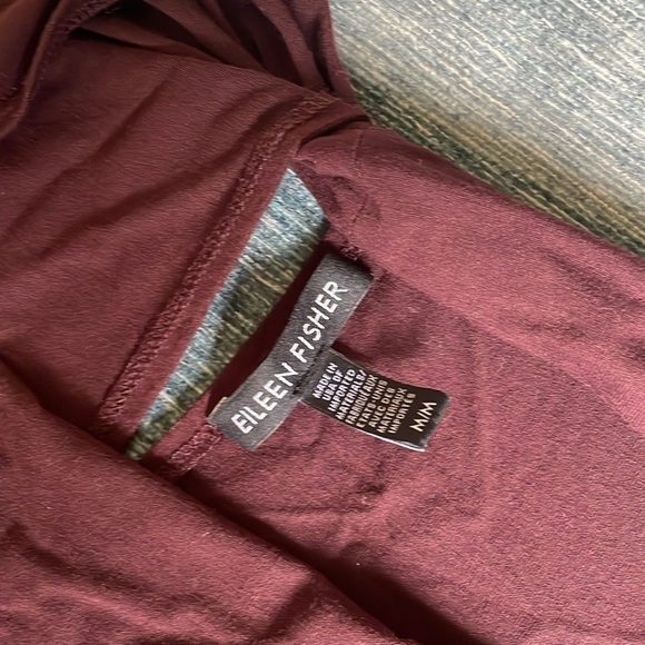 Eileen Fisher Purple Sleeveless Flowy Boho Tunic Dress - Picture 8 of 9